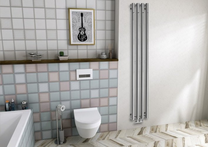 Sapho PILON otopné těleso 270x1800 mm, se čtyřmi háčky pro ručník, chrom IZ120