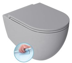Isvea INFINITY závěsná WC mísa, Rimless, 36,5x53cm, stone grey 10NF02001-2V