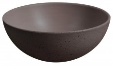 Sapho MINOR betonové umývátko na desku, Ø 26cm, tmavě hnědá MR26015