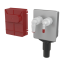 ALCA Sifon pračkový podomítkový pro napojení dvou spotřebičů, nerez DN40 a DN50 APS6