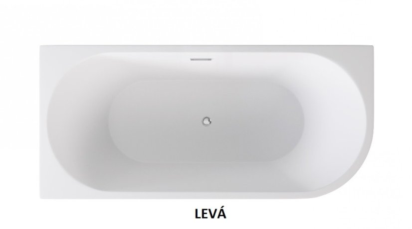 BESCO Volně stojící vana ZOYA bílá Barva sifonu - Chrom, Rozměr vany - 170 × 80 cm, Způsob provedení - Levé VANZOYA170L
