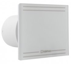 Sapho GLASS koupelnový ventilátor axiální, 8W, potrubí 100mm, bílá GS101