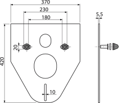 ALCA Izolační deska pro závěsné WC a bidet s příslušenstvím a krytkou (chrom) M910CR
