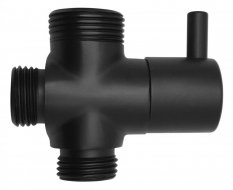Aqualine Přepínač sprchového sloupu M1/2"-M1/2"xM3/4" (SL435), černá mat NDSL435-3