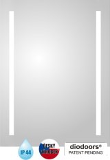 HOPA Zrcadlo s LED osvětlením LABE Rozměr A - 60 cm, Rozměr B - 3 cm, Rozměr C - 80 cm ZRLABE8060