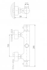 ARTTEC TERMO - Baterie sprchová termostatická HV 150 mm BAT00273