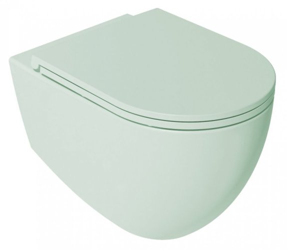 Isvea INFINITY WC sedátko, SLIM, odnímatelné, Soft Close, zelená mint 40KF0542I-S