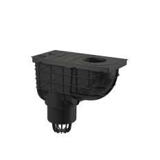 ALCA Univerzální lapač střešních splavenin 300×155/110 mm přímý, černá AGV1