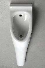 Kerasan AQUATECH urinál na postavení se zakrytým přívodem vody 21x92,5x30 cm, včetně sifonu, bílá 373001