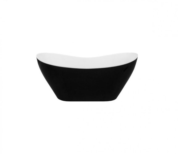 BESCO Volně stojící vana VIYA černá/bílá Rozměr vany - 160 × 70 cm VANAND16BW
