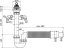 ALCA Sifon trubkový s nerezovou mřížkou DN70, dvěma přípojkami a flexi hadicí A840-DN50/40