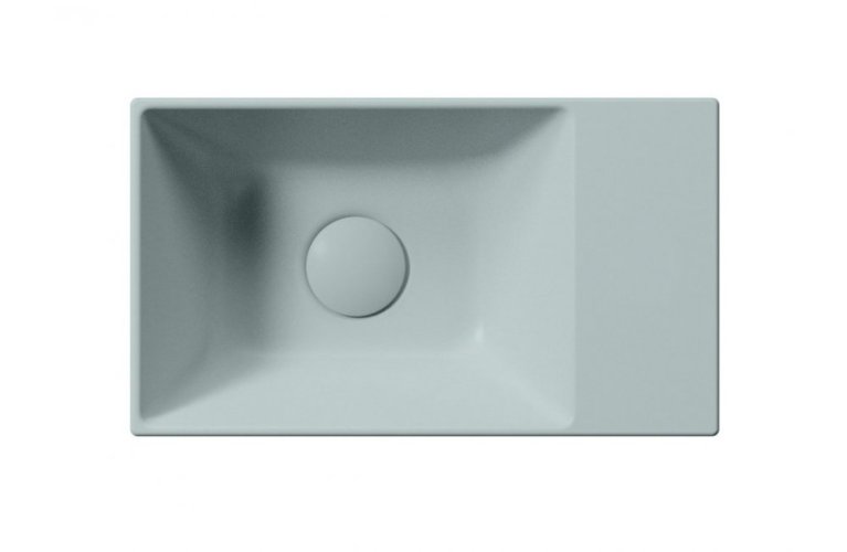 GSI KUBE X keramické umývátko 40x23cm, bez otvoru, pravé/levé, ghiaccio mat 9484015