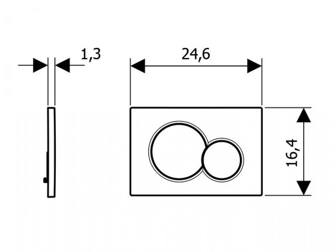 GEBERIT SIGMA01 ovládací tlačítko, pro 2 množství splachování, mosaz galvanizovaná, 115.770.DT.5
