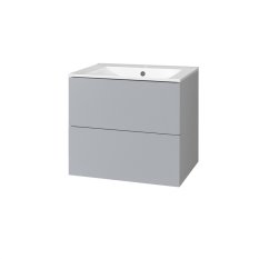 Mereo Aira, koupelnová skříňka s keramickym umyvadlem 61 cm, šedá CN730