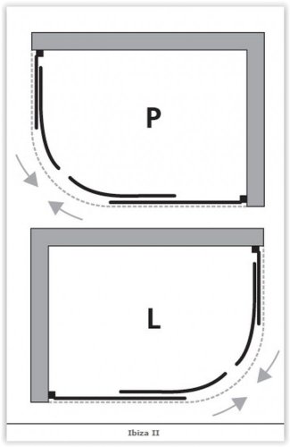 Olsen Spa Sprchový asymetrický kout s vaničkou IBIZA II Barva rámu - Chrom/Leštěný hliník (ALU), Rozměr A - 120 cm, Rozměr B - 80 cm, Směr zavírání - Pravé (DX), Výplň - Čiré bezpečnostní sklo - 5 mm OLBIBI212P