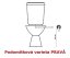 CREAVIT Hendikep BD3041 - vyvýšený kombi WC s bidetem, zejména pro hendikepované, spodní o