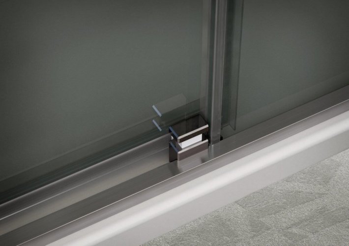FORTE Sprchové dveře URBAN ESSENCE N1FS BARVA rámu - Hliník bílý, Rozměr A - 150 cm, Směr zavírání -  Levé (SX), Výplň - Čiré bezpečnostní sklo - 6 mm BEN15SXB1