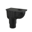 ALCA Univerzální lapač střešních splavenin 300×155/125/110 mm přímý, černá AGV4