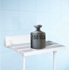 Ridder HANDICAP sklopné sedátko do sprchového koutu s podpěrou, 51x23cm, bílá A0020301