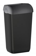 MARPLAST COLORED odpadkový koš nástěnný s víkem 23l, ABS, černá mat A74201NE-1