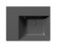 GSI KUBE X keramické umyvadlo 60x47cm, s odkládací plochou vlevo, bez otvoru, černá mat 9439026