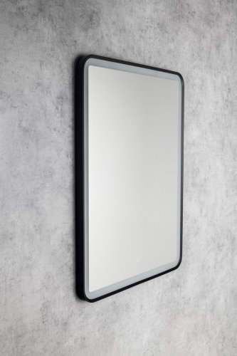 Aqualine SWIDA zrcadlo s LED osvětlením 60x80cm, dotykový senzor, stmívatelné, černá mat SW060