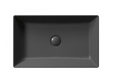 GSI KUBE X keramické umyvadlo na desku, 60x37cm, černá mat 945326