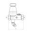 SLOVARM TE1847 pojistný ventil DN15, 6bar, pro elektrický ohřívač, vnitřní závit, voda, mosaz, 417585