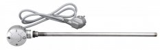 Aqualine Elektrická topná tyč s termostatem, rovný kabel, 400 W, chrom LT67444