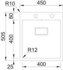 Sinks BOXER 450 FI 1,2mm RDBOK4505052FI