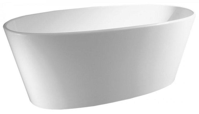 Polysan TESS volně stojící vana litý mramor 157x70x67cm, bílá 99613