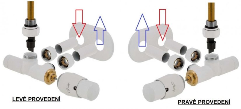 HOPA SINGLE-SET, jednobodový ventil (Z7) Barva - Bílá, Varianta - Levá RDSINGLESETLW