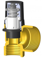DUCO ventil pojistný 3/4"x1", 10bar, 321kW, membránový, závitový, topení, mosaz, 692025.100