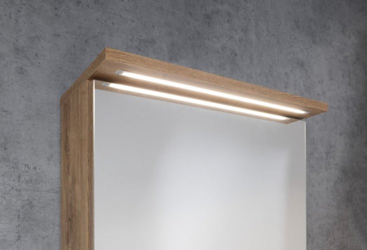 Aqualine KAWA STRIP galerka s LED osvětlením 50x70x22cm, dub emporio WGL35S