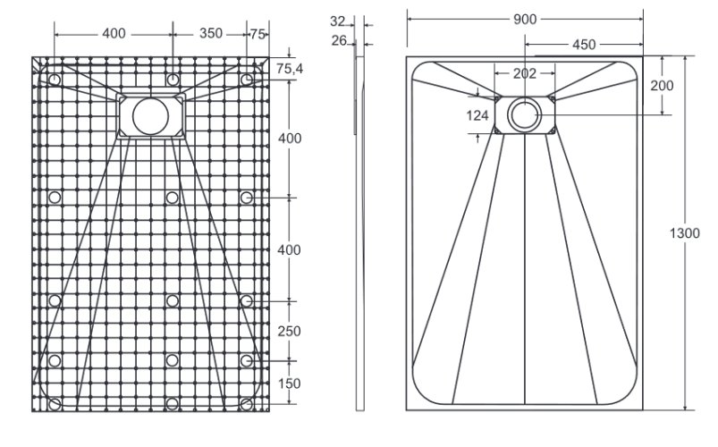 BESCO Obdélníková sprchová vanička VEXO - bílá Barva - Bílá, Nožičky k vaně - Bez nožiček, Rozměr A - 130 cm, Rozměr B - 90 cm VEXOOWD1390W