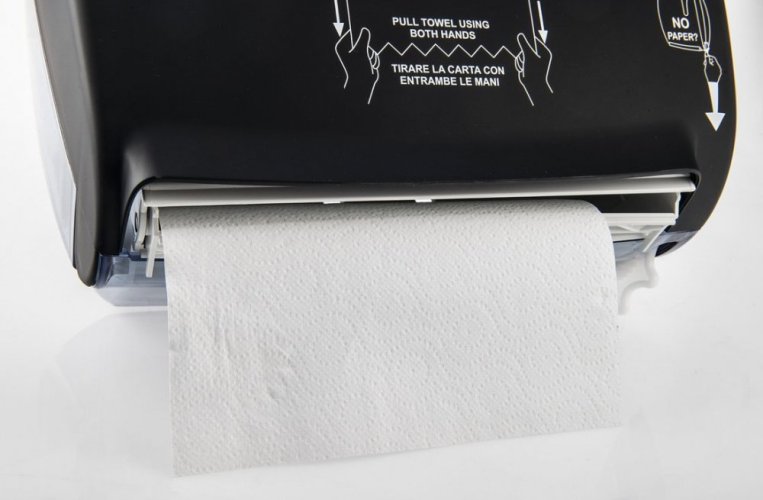 MARPLAST COLORED zásobník na papírové ručníky v roli, Autocut, 32x40,5x22,4cm, ABS, černá mat A78050NE