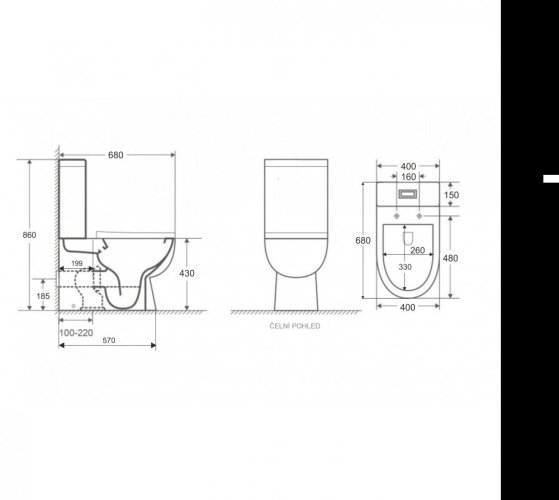 Olsen Spa Kombi WC PROGETTO RIMLESS se SLIM sedátkem Soft-close OLKLT2131AR