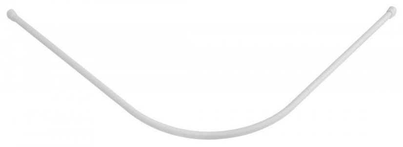 Aqualine Závěsová tyč čtvrtkruhová 80x80 cm, hliník, bílá 201013